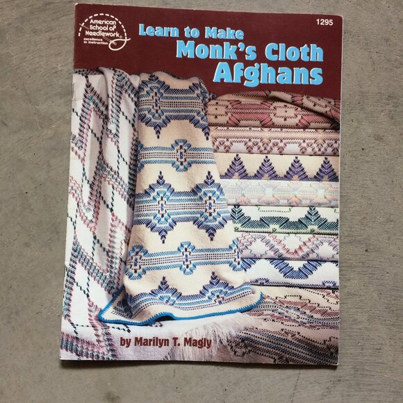 Learn to make Monk's Cloth Afghans Book Crafts Stitching - Picture 1 of 6